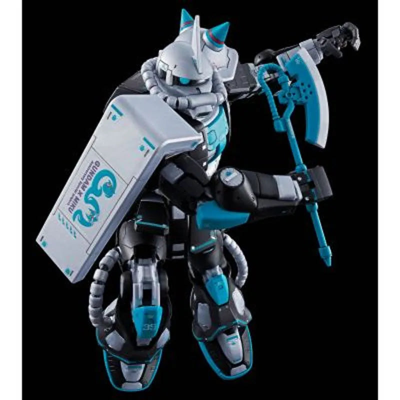 In Stock Genuine Bandai Gundam PB Model Kit RG 1/144 MS-06S Zaku2 Hatsune Miku Anime Action Figure Collection Assembly Model Toy