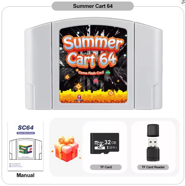 SummerCart64 Game Card For Nintendo 64 Game Cartridge For ED 64 Nintendo N64 Console