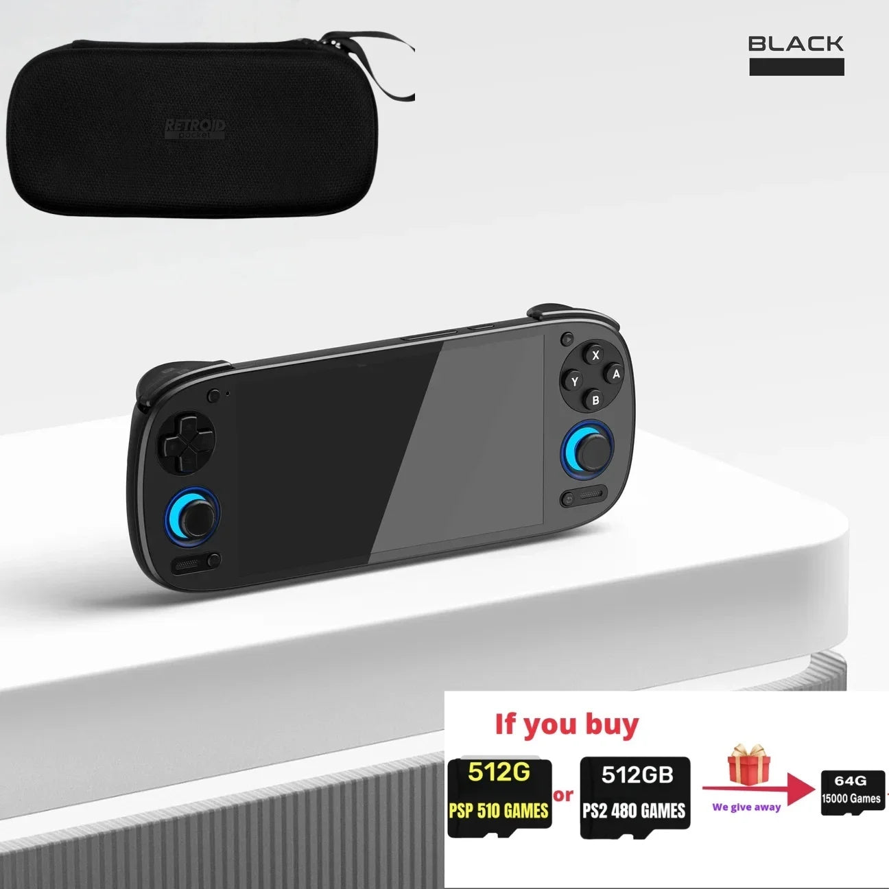 Retroid Pocket 5 Handheld Game Console 5.5Inch OLED Screen SD865 8GB+128GB RP5 Android Game Console 5000mAh Android13 PS2 Games