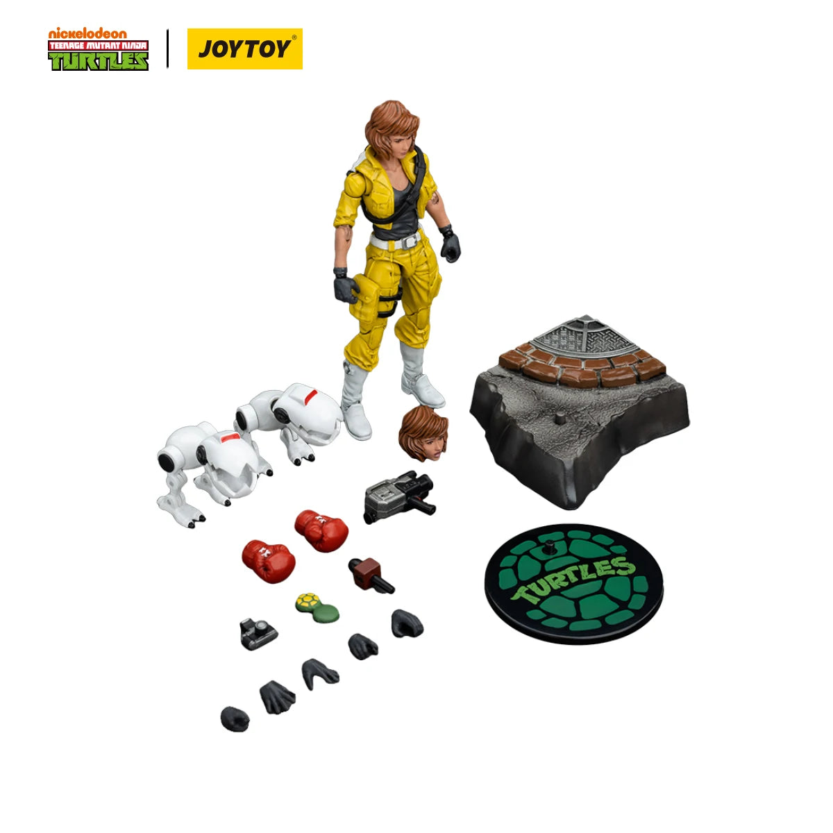 JOYTOY 1/18 Action Figure TMNT April O'Neil Model Toy Gifts