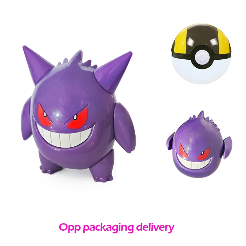 Pokemon ball deform Figure Pikachu Charizard Venusaur Blastoise Gyarados Solgaleo Lunala Action Figurine pokeball poke child Toy