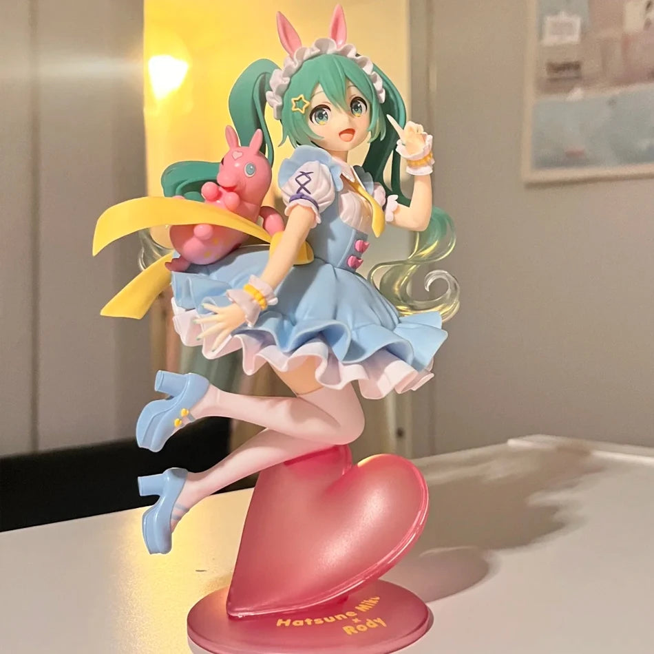 In Stock Genuine Model Taito Hatsune Miku x Rody 17cm AMP Fairy Tale Figure Pretty Anime Figurine Collection Toys Festival Gift