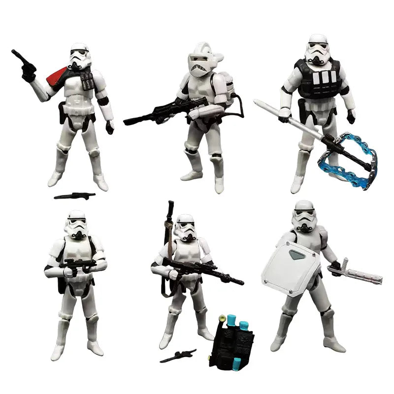 Bulk Cargo Star Wars Series 3.75inch Black Knight Storm White Warrior Action Figure Model Toy Hobby Gift