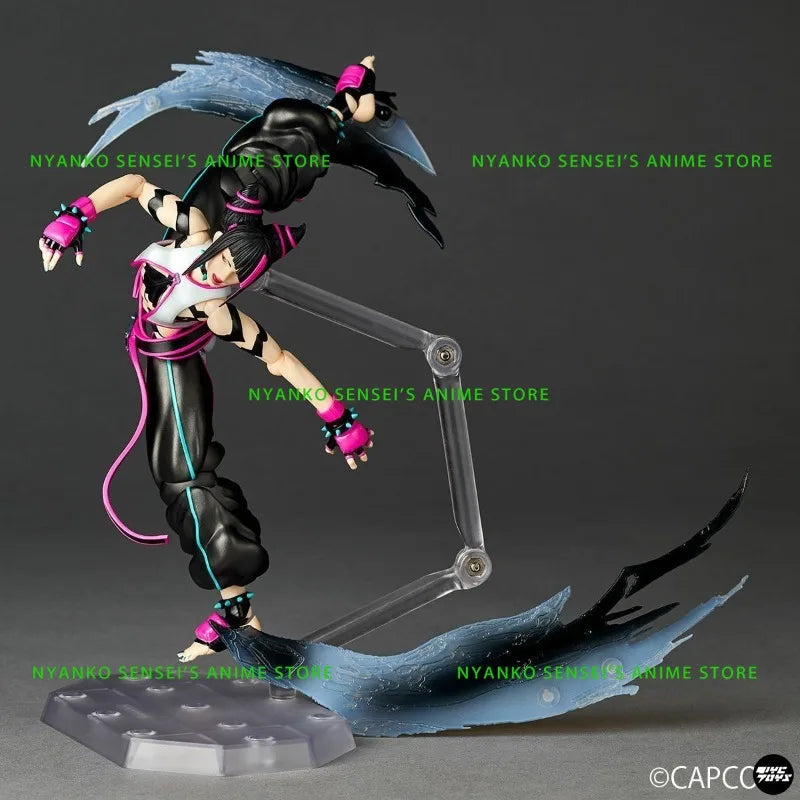 In Stock Kaiyodo Juri Han Revoltech Amazing Yamaguchi Street Fighter 6 Action Figure Anime Model Trendy Toys Desktop Collectible
