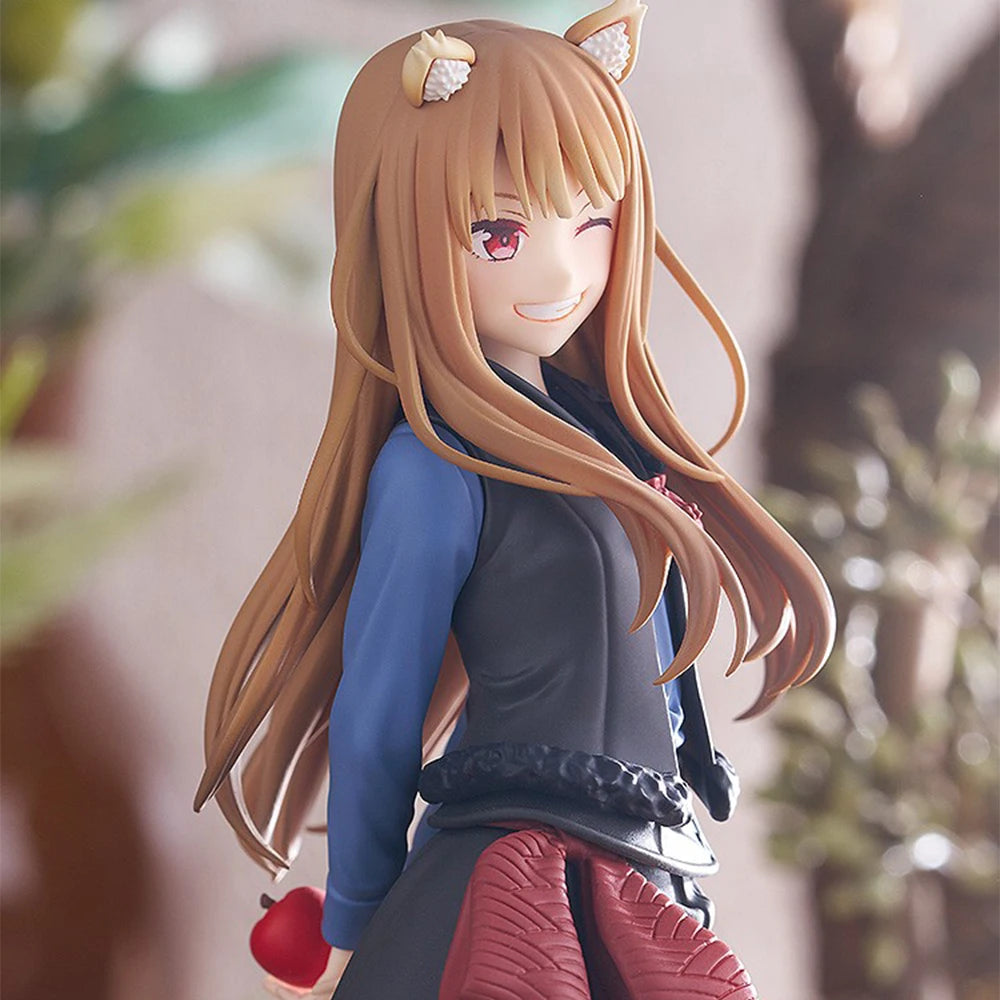 Aixlan Spice and Wolf Figur Holo Wink 17 cm Wolf Tail Girl PVC Actionfigur Amine Geburtstagsgeschenk Sammlerfigur