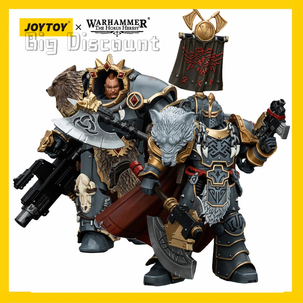 [IN STOCK] JOYTOY 1/18 Warhammer 40K Action Figure Space Wolves Hvarl Red-Blade&Legion Praetor Model