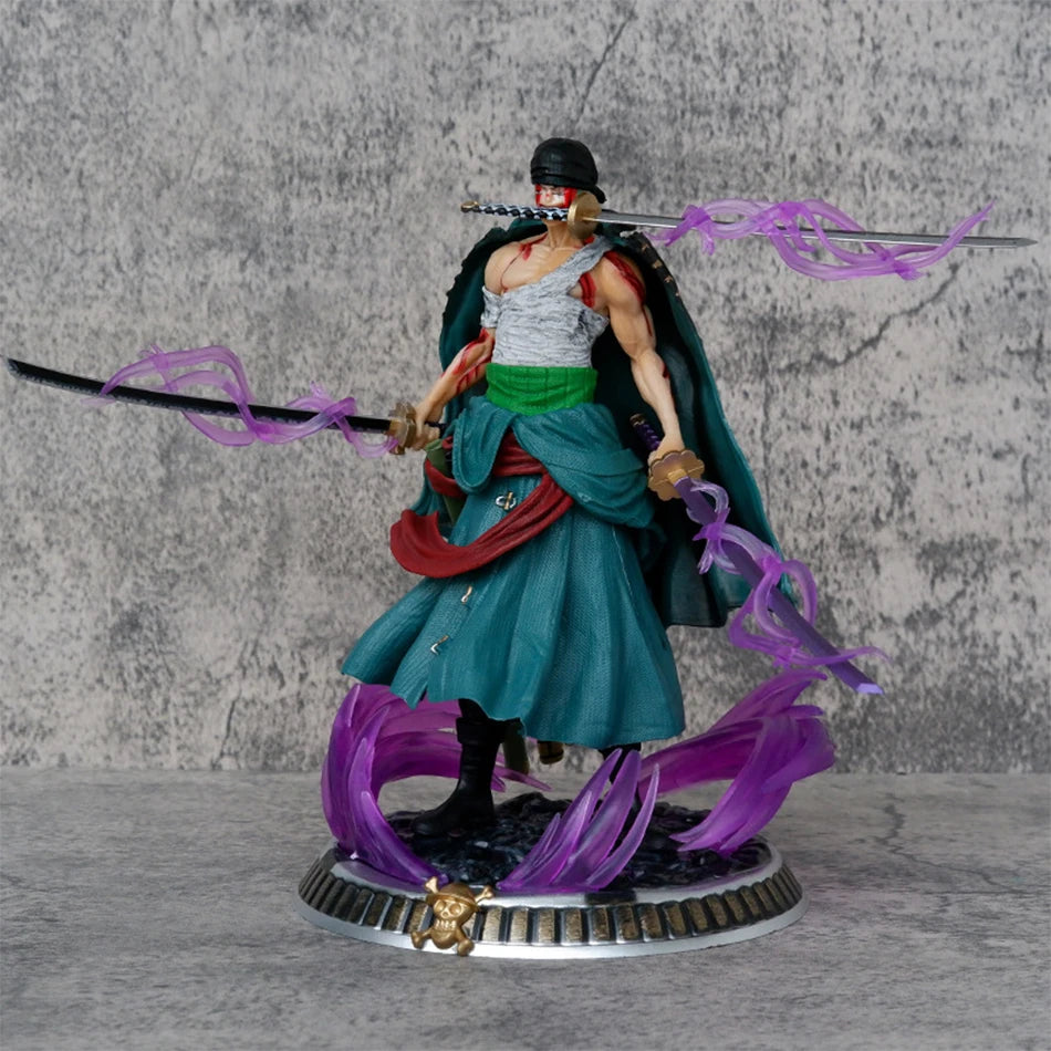 21cm One Piece Anime Figure Bath Blood Roronoa Zoro PVC Model Action Figure Collection Exquisite Birthday Christmas Gifts