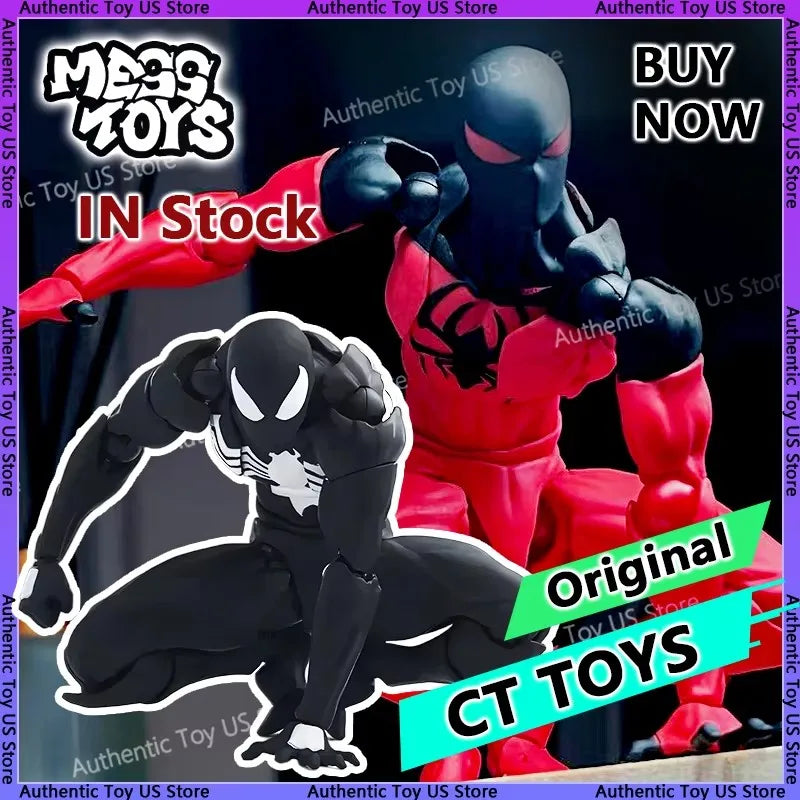100 % Original Mess Toys Spider Man Symbiote Spiderman Messtoys Schwarzer Anzug Nachbar Scarlet Spider Anime Actionfigur Geschenke Spielzeug