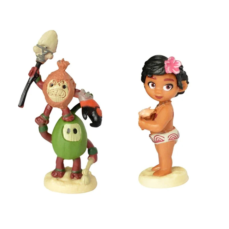 10 teile/satz Cartoon Moana Prinzessin Legende Vaiana Maui Chef Tui Tala Heihei Pua Action Figure Decor Spielzeug für Kinder Geburtstag Geschenk