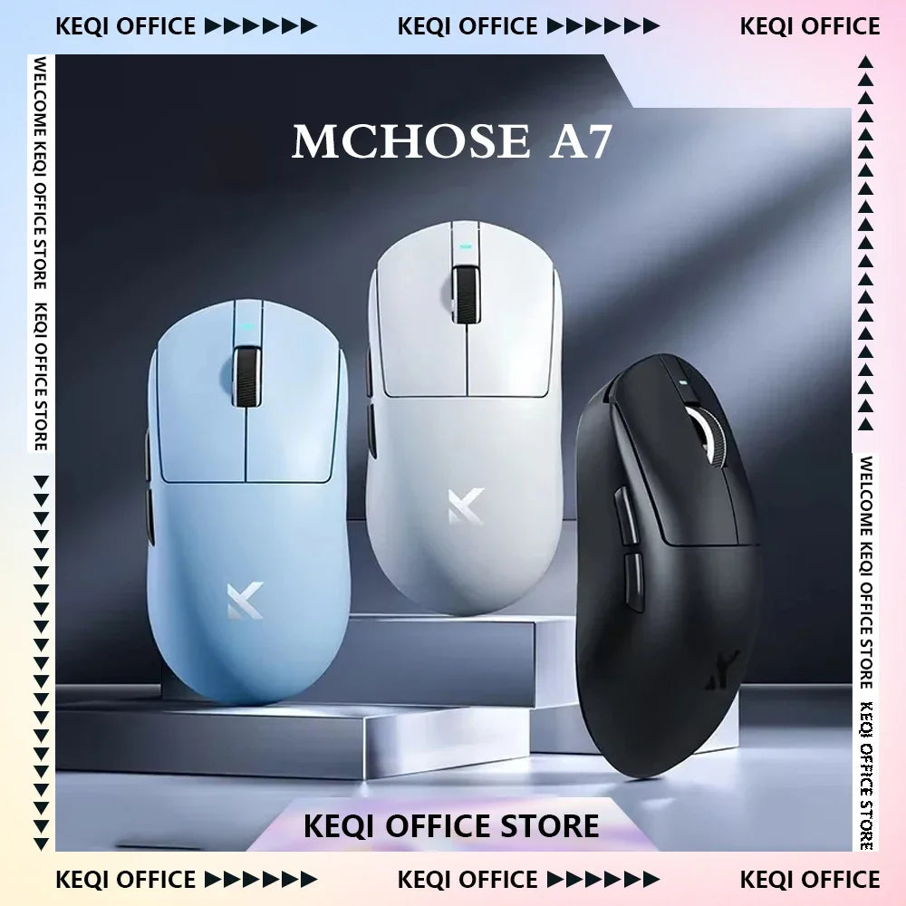 MCHOSE A7 Serie Maus PAW3950 8K Top Speed ​​Empfänger Ergonomie 2,4G Wireless Gaming E-Sport Mäuse Angepasst PC Zubehör Geschenke