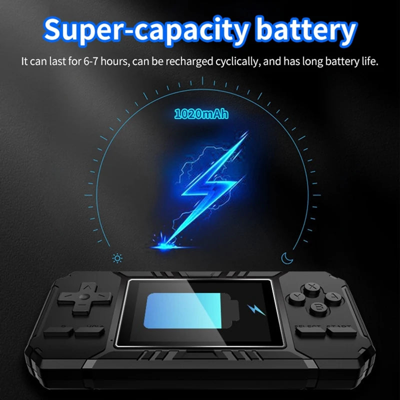 B50B-Retro Portable Mini Handheld Game Console 8-Bit 3.0 Inch Color Screen LCD Game Player Built-In 500 Games