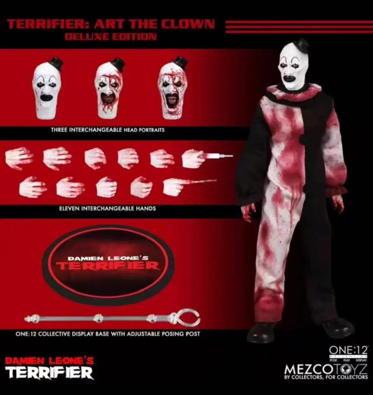Mezco Ant Broken Soul Clown Art, Classic Character, 1/12 Cloth Movable Doll