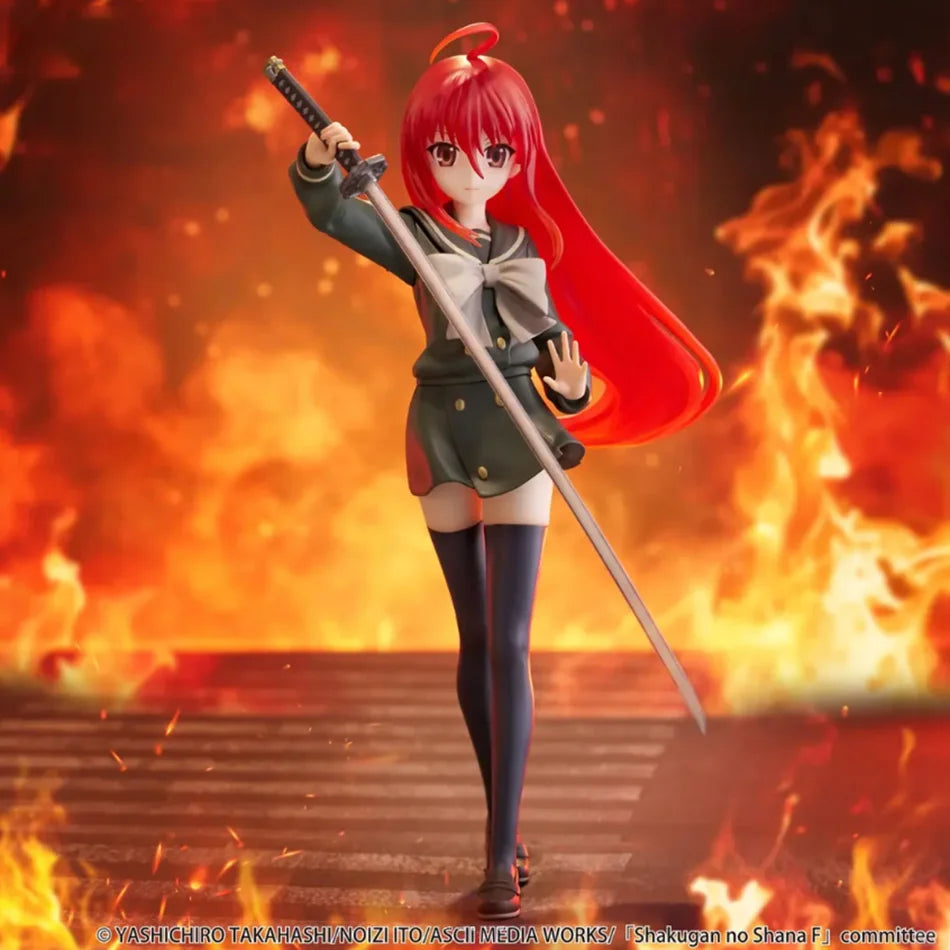 19cm Japanese anime The Shakugan no Shana Shana Flame-Haired Blazing-Eyed Hunter Action Figure PVC Adult Collection Model Toys