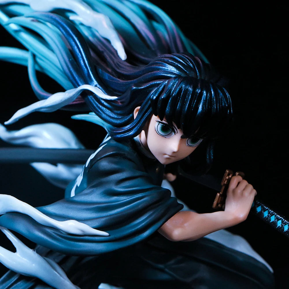 Demon Slayer Tokitou Muichirou PVC Action Figure 19cm Anime Figure GK Statue Model Toys Collection Doll Kids Gift