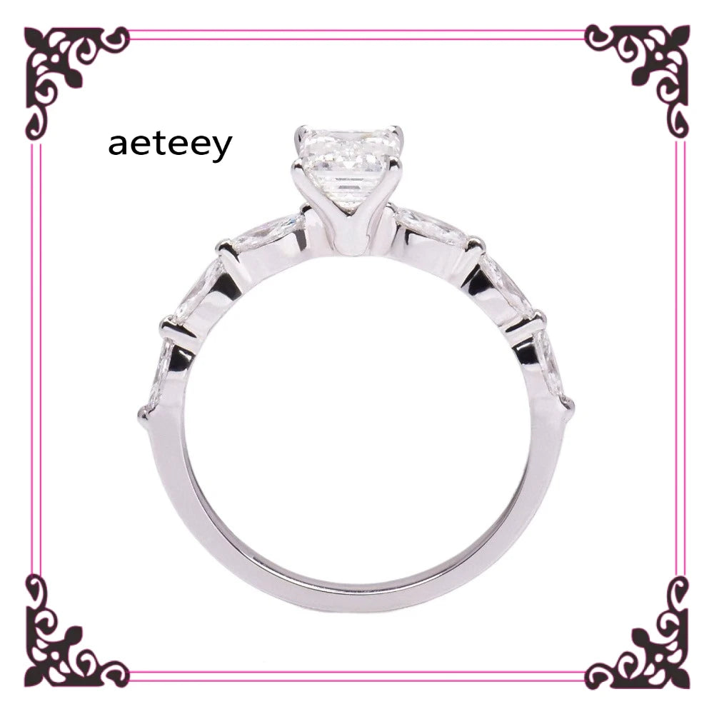 Custom 1CT Emerald Cut D/VS1 IGI-Certified Lab Diamond Engagement Ring in 9K/14K/18K Gold