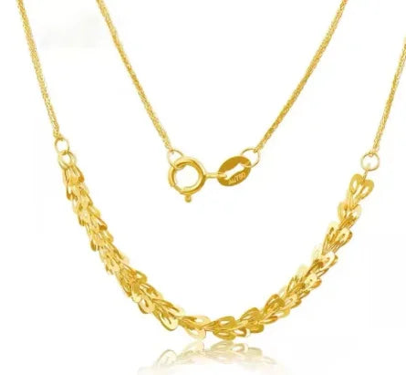 18K gold phoenix-tail necklace for women trendy jewelry wedding jewley au 750 necklaces45cm
