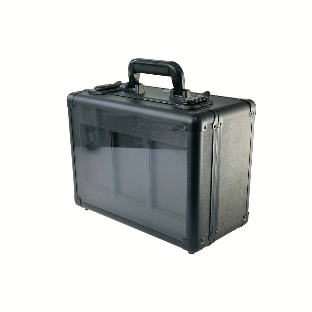 3-Row Card Storage Box Case with Transparent Cover for PSA Graded Slabs - Sports Card Holder Organizer for Trading Cards