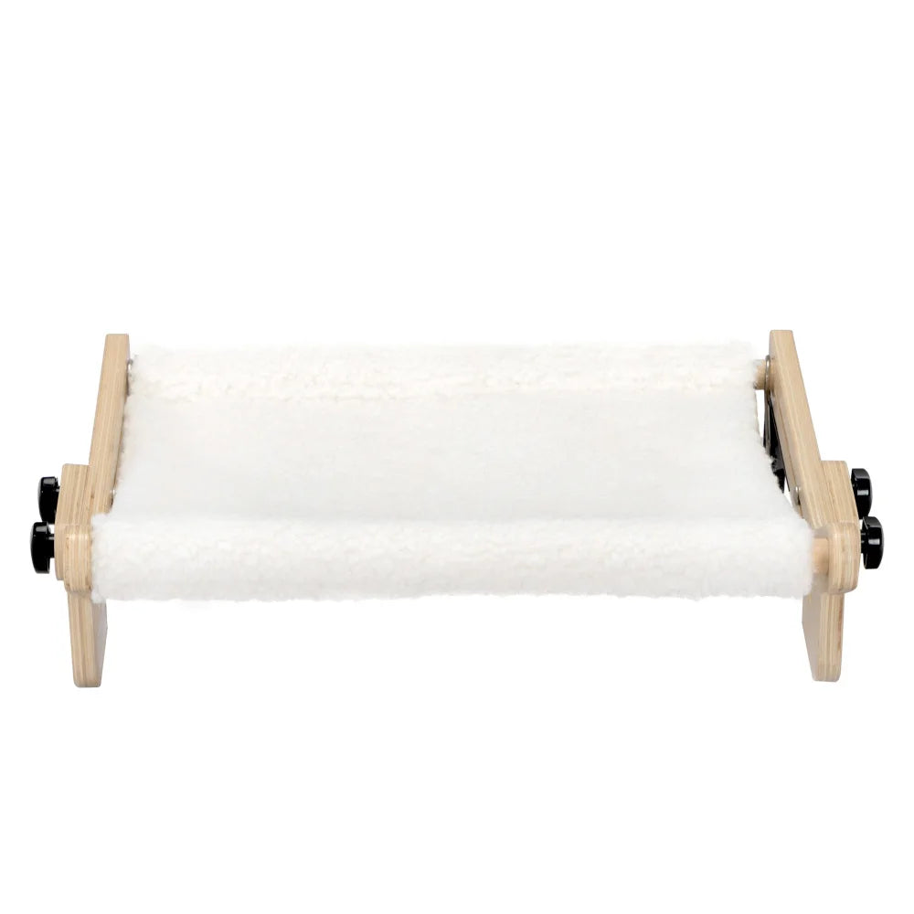 Cat Window Perch For Indoor Cats, Plush Cat Hammock, Window Seat Bed Shelf No Drilling No Suction Cup, Wood