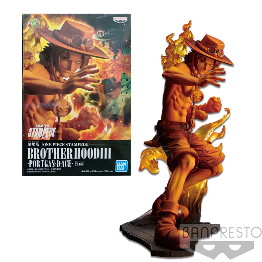 In Stock Bandai Original Banpresto ONE PIECE STAMPEDE Portgas·D· Ace Anime Action Figure Model Figures Toys