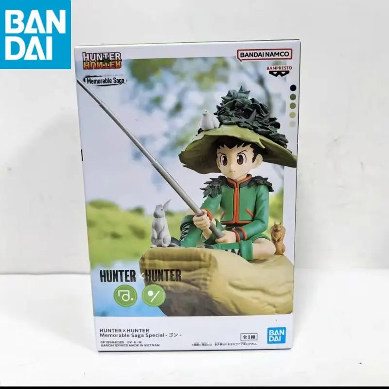 In Stock Original BANDAI NAMCO Banpresto HUNTER HUNTER Memorable Saga Fishing GON FREECSS 14cm PVC Anime Figure Model Toy Gift