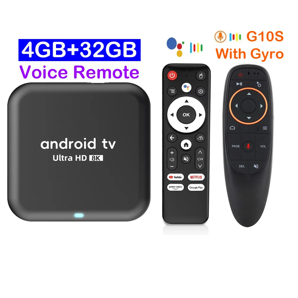 Q18 TV Box Android 14 RK3518 Wifi6 Media Player Google Assistant Dual Wifi 5G Netflix 8GB 128GB Media Player Fast Smart TV Box