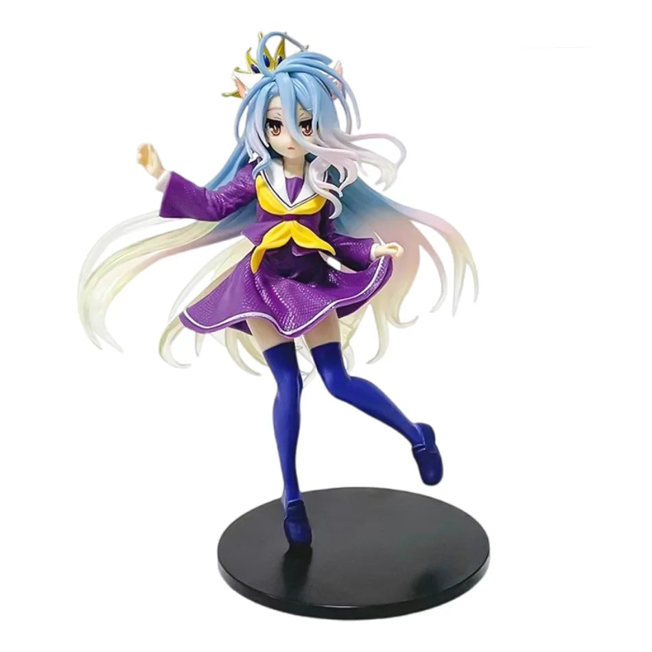 Anime NGNL No Game No Life White " 18.5CM Shiro PVC Model Action Figures Model Collection Ornament Toy Holiday Gif In stock Hot