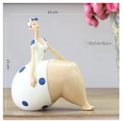 Nordic Ins Golf Schönheit Plump Frau Ornamente Handwerk Hause Wohnzimmer Schreibtisch Fett Mädchen Figuren Clubs Statuen Dekoration Zubehör