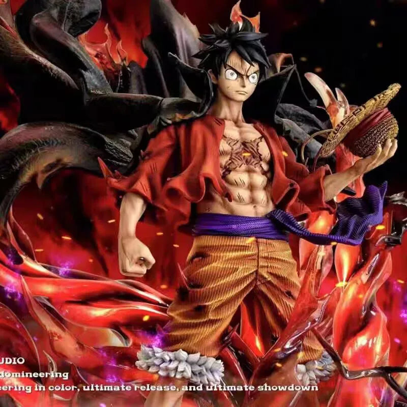 38cm One Piece Straw Hat Group Domineering Color Domineering Luffy's Limited GK Statue Figure Model