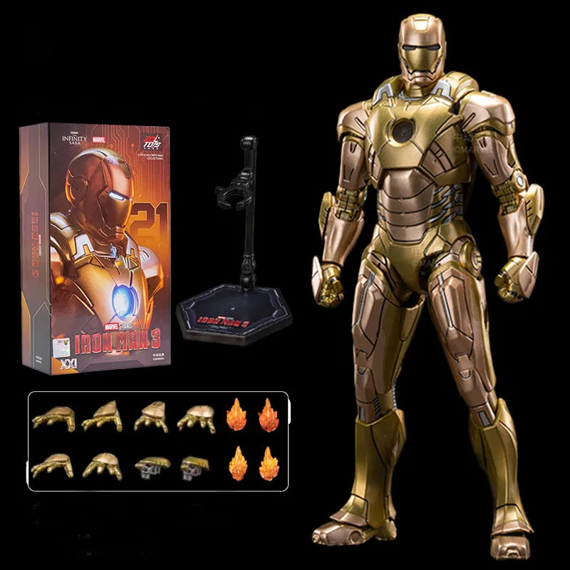 ZD Toys Marvel Iron Man MK21 Movie Action Figure Iron Mark 1 2 3 4 5 6 7 Legends Model Collect Toy Gift