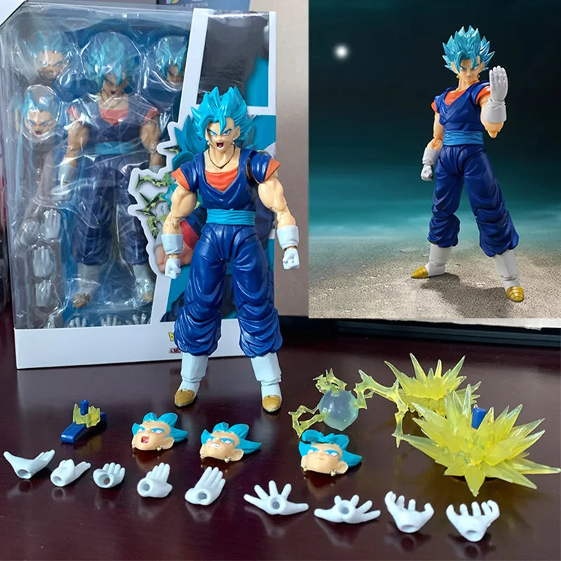 SHF Dragon Ball Super Saiyan Vegito екшън фигурка Бог Аниме DragonBall Gokou фигурка играчка коледен подарък колекция