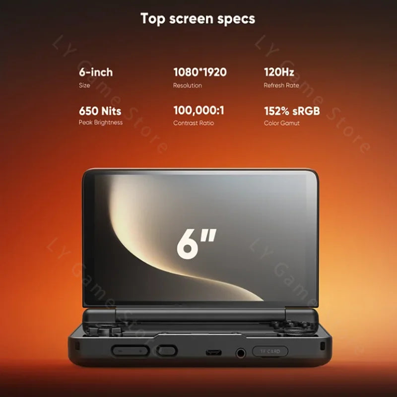 In stock AYN Thor 6'' OLED Dual Screen Gaming Handheld Qualcomm Snapdragon CPU Android13 6000mAh Hall Stick Game Console