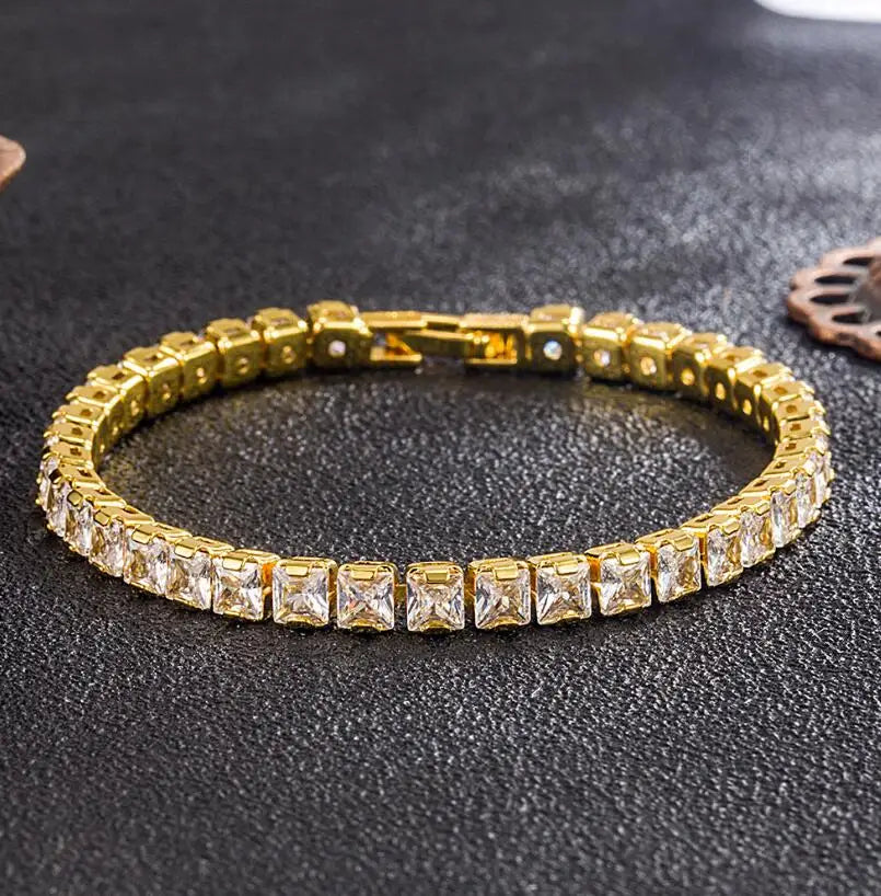 Massives 18K 14K Gold Moissanite Tennisarmband für Damen D VVS1 rundes 925 Sterling Silber Luxusarmband zur Verlobung