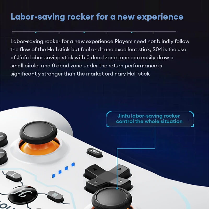 Original Lenovo S04 Bluetooth Gamepad Double Vibration Gamepads For Tablet Game Hall Triggers With 1000Hz Rate Gaming Controller