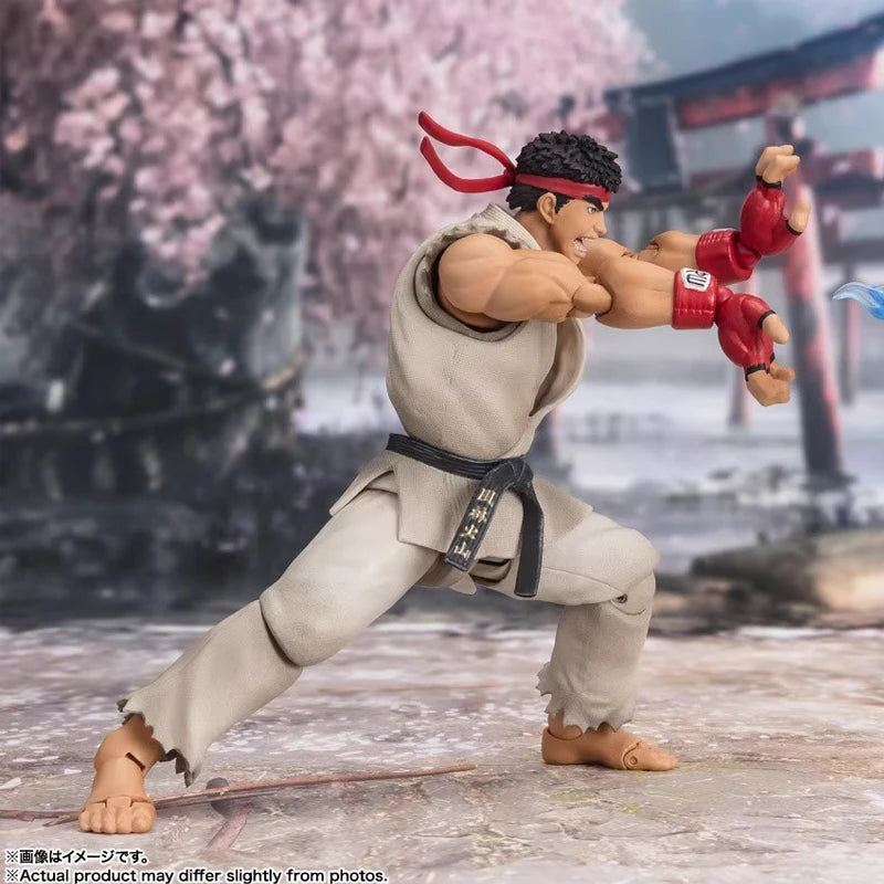 Bandai Genuine SHF Street Fighter(SF)CHUN-LI GUILE RYU OUTFIT 2 Anime Action Figure Collectible Model Toy Ornament Gift Children