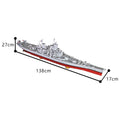 MOC USS Iowa BB-61 Battleship Building Blocks Model World War II Navy Military Battleship Bricks Assembly Toy Kids Birthday Gift