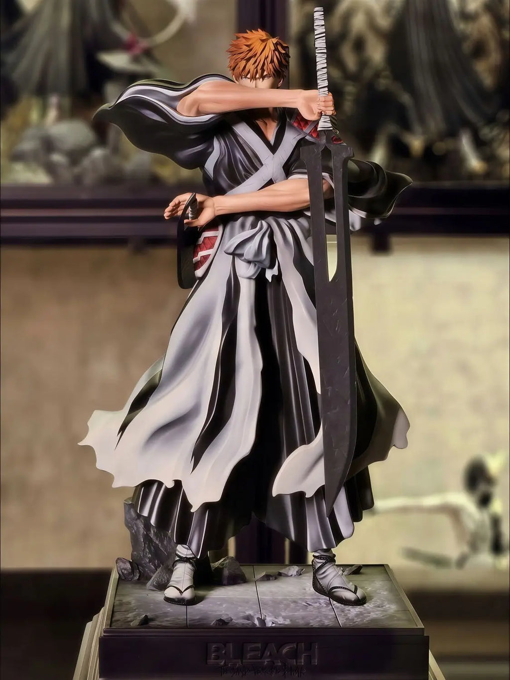 Naruto Kurosaki Ichigo Anime figures Burst of anger Grim Reaper can be Move 33cm/12.99Inch PVC Action Wild Battle Toys Gifts