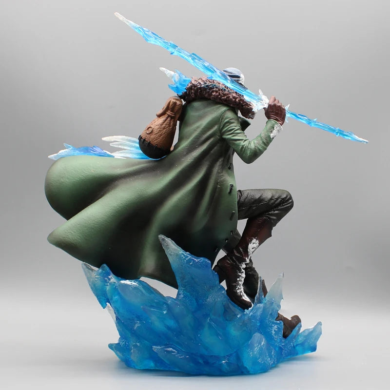 One Piece Aokiji Kuzan Anime Figuren 2 Köpfe 30cm Gk Figurine Pvc LED Leuchtende Modell Statue Sammlung Decora Spielzeug Weihnachtsgeschenk