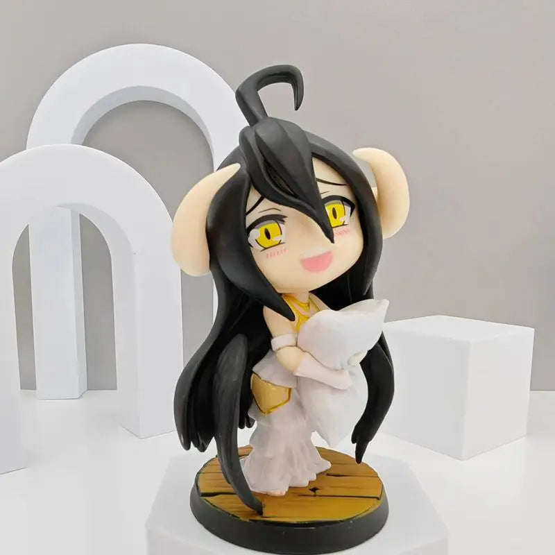 12cm Anime Overlord Pillow Albedo Q Version Figure Pvc Action Figure Pvc Model Doll Collection Decoration Kid Birthday Toy Gift