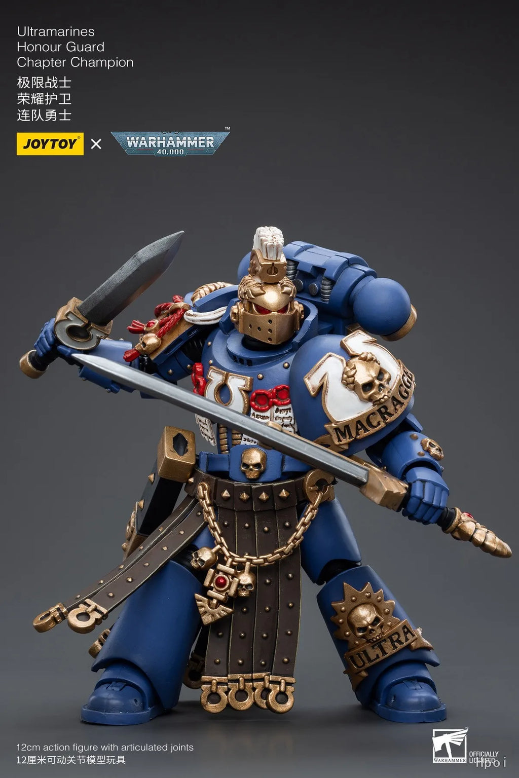 【SF】JOYTOY Warhammer 40K 1/18 Action Figure Ultramarines Honour Guard Chapter Champion Model Toys Gifts Collection