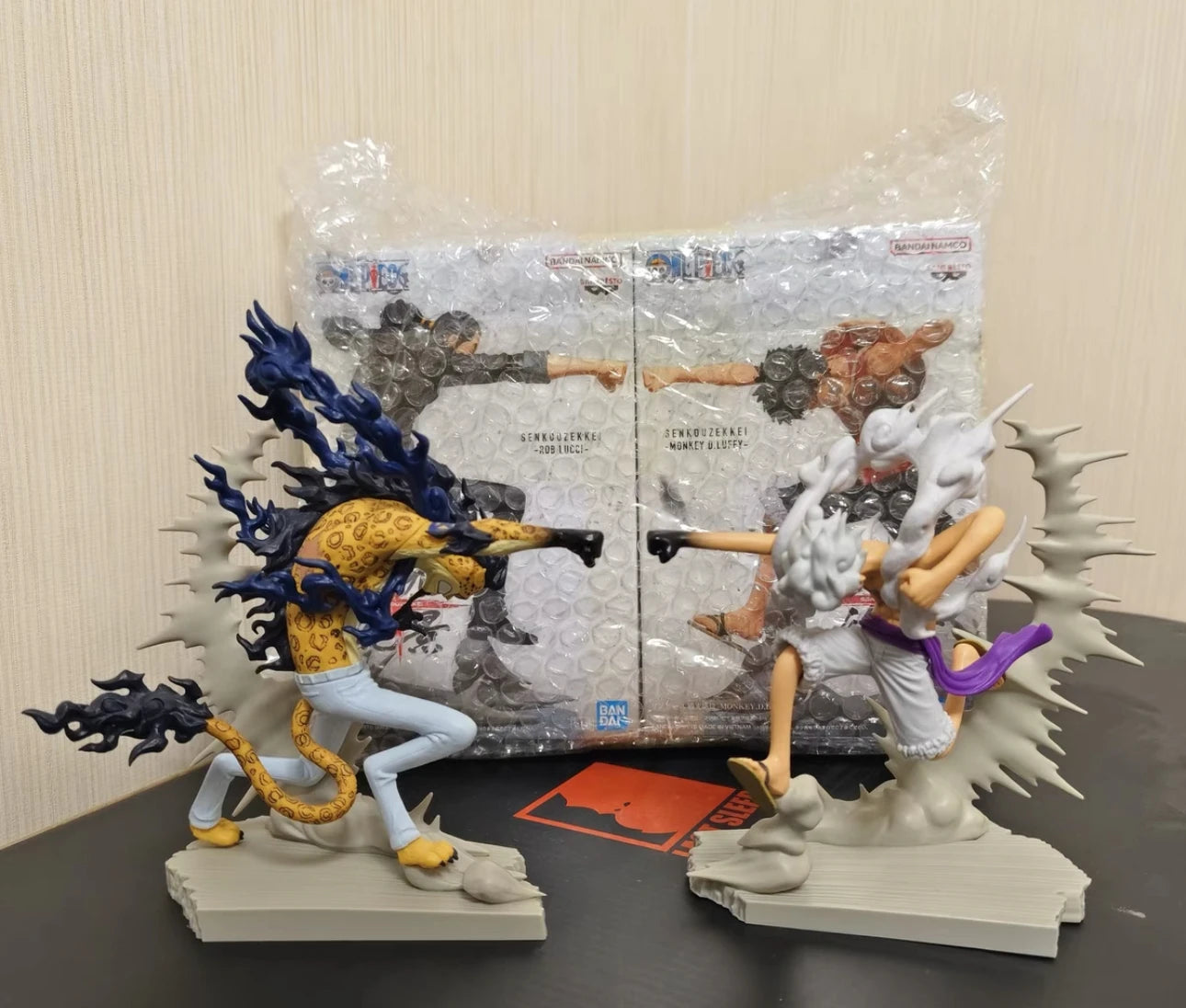 Bandai Original Banpresto Anime One Piece Gear 5 Nika Luffy VS Rob Lucci PVC Action Figure Modell Sammlung Spielzeug Geburtstag Geschenk