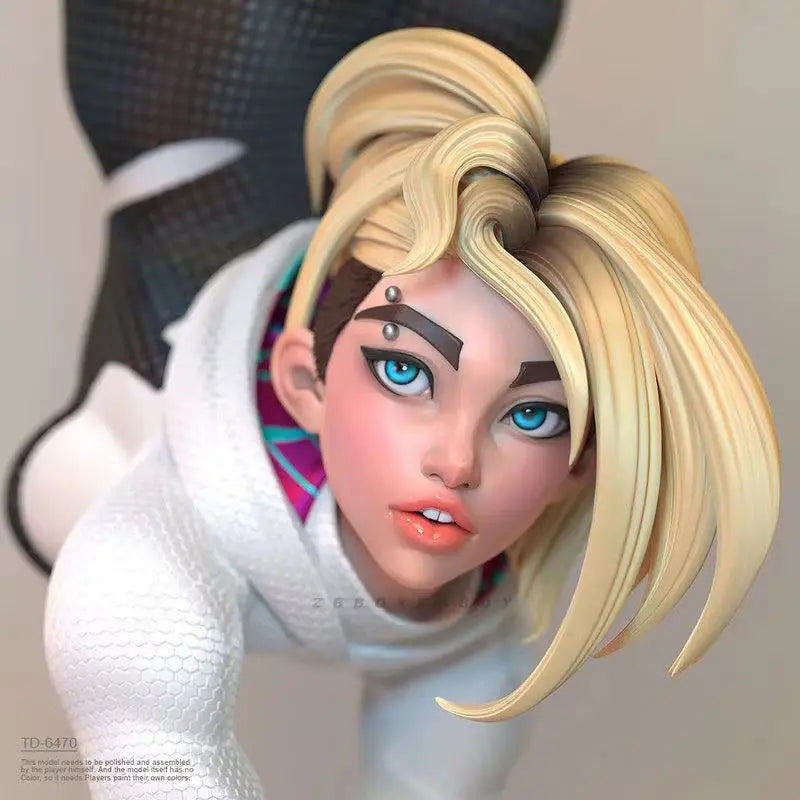 Gwen 1:24 Miniature Resin Plastic Spiderman Anime Figure Model Kit Unpainted Resin Model Kit Toy A1801 Doll Toys Gifts
