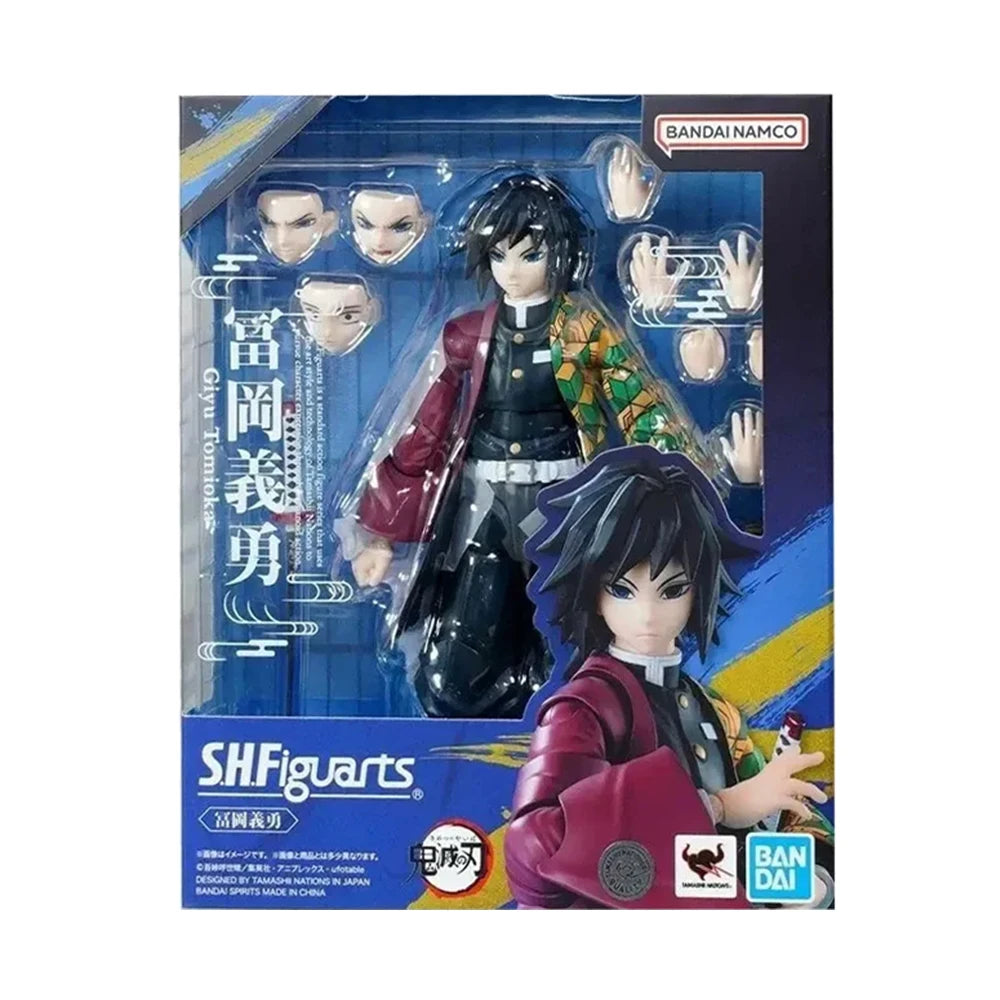 In Stock BANDAI S.H.Figuarts Demon Slayer Giyuu Tomioka Kyoujurou Rengoku Akaza Action Figure Model Original Toy Gift