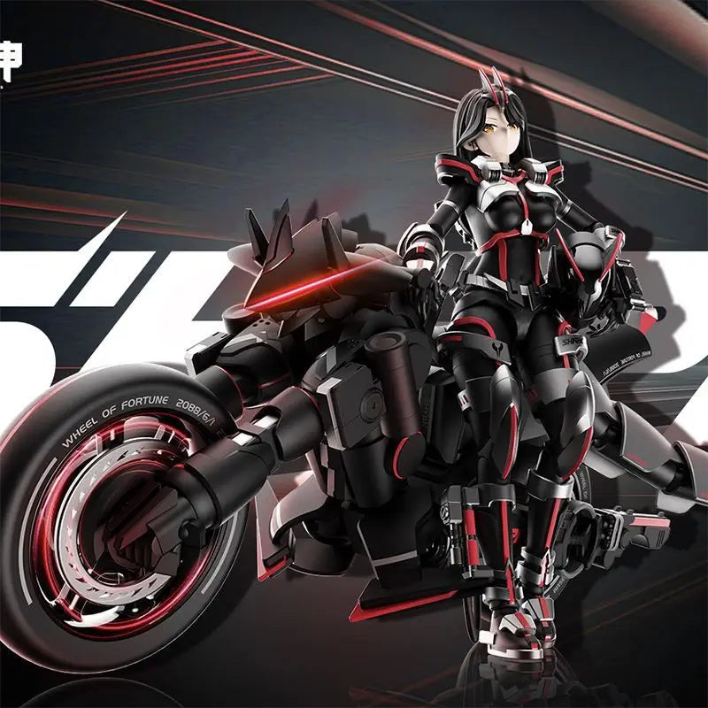 Special Yubo Figure Cultural And Creative Cyber Shark War Riding Goddess Shake Guochuang Mecha Assembly Model Toy Collect Gifts