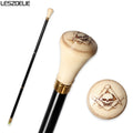 97cm Men Masonic With Skull-Head Resin Handle Stick German Beech Detachable Wooden Walking Sticks Women Party Decorative Canes