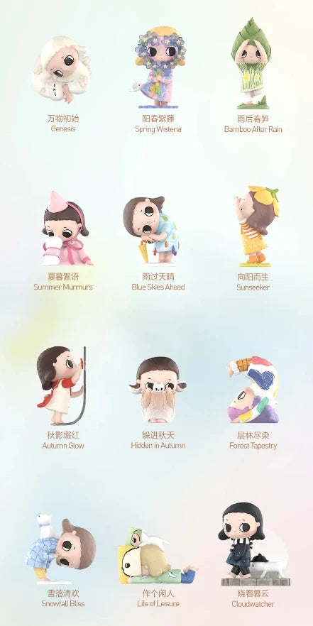 New Genuine Popmart Nyota I Am The Seasons Series Blind Box Cute Action Figures Toys Mystery Box Collectible Model Toy Gift