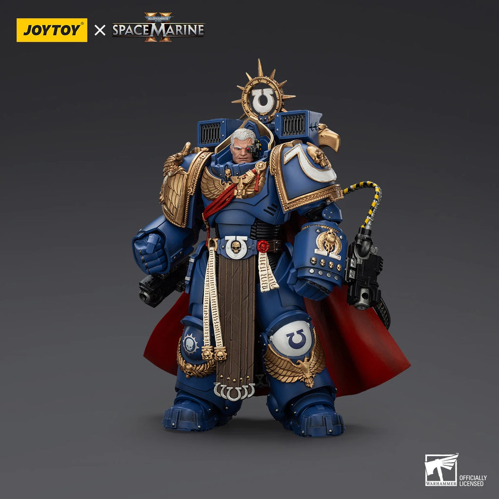 JOYTOY Warhammer 40k Ultramarines Marneus Calgar, Chapter Master With MKX Gravis Armour And Gauntlets Of Ultramar Action Figures