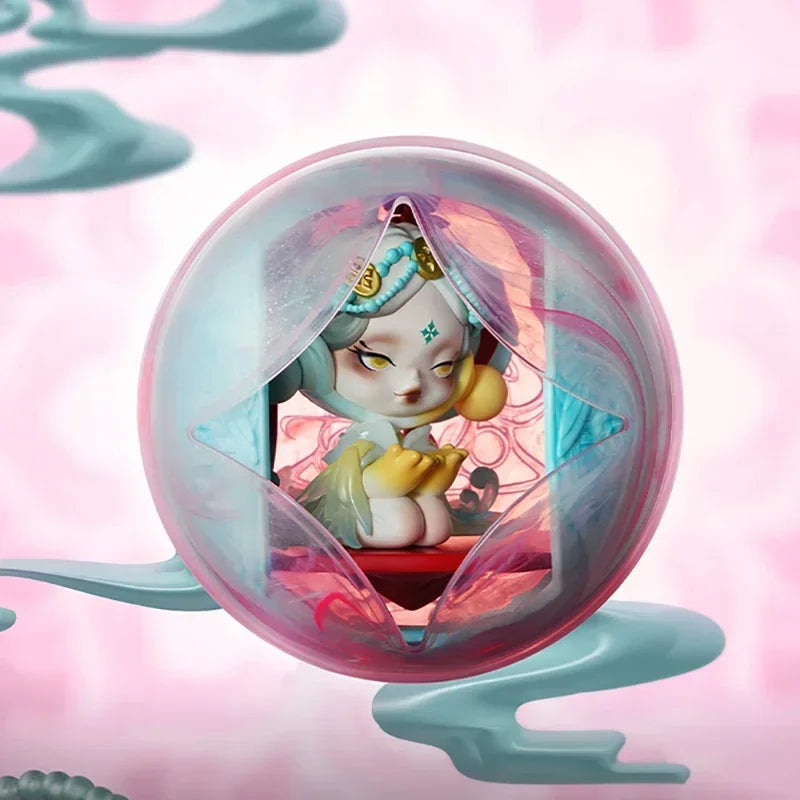 POP MART SKULLPANDA Серията Mirage Blind Box Toys Kawaii Anime Фигурка Изненада Мистериозна Кутия Кукли Момичета Подарък