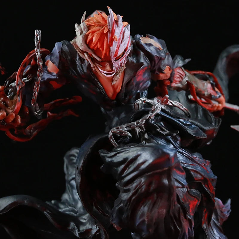 Kurosaki Ichigo 22cm Half Hollow Ichigo Action Figure LED Luminous Anime Model Toy PVC Light-Up Statue Desktop Decor Boy Gift