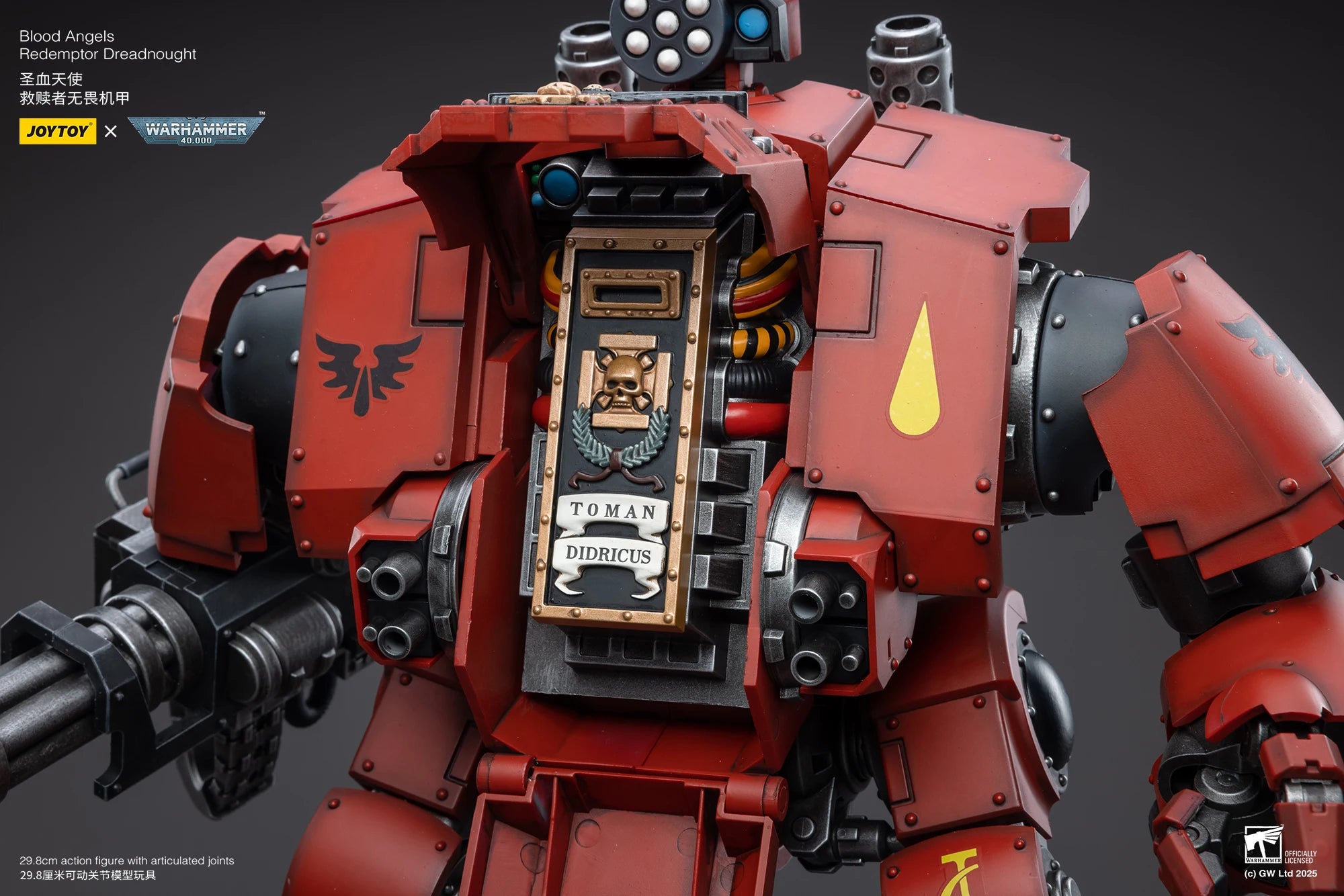 JOYTOY Warhammer 40K 1/18 Scale Blood Angels Redemptor Dreadnought Action Figure Model Toys For Collection