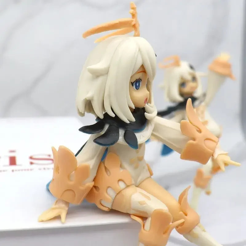 New Hot Game Genshin Impact Anime Figures Paimeng Hand Office Peripheral Q Version Anime Series Pretty Girl Pvc Model Toys Gift